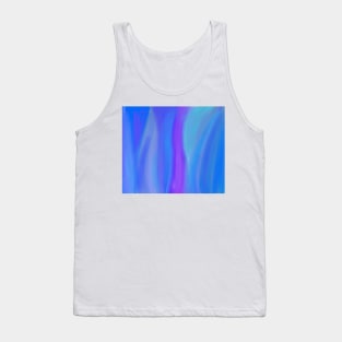 blue waves shower curtain - watercolor and expressionist oil Tank Top